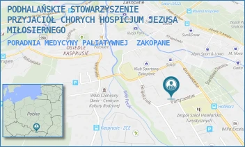 PORADNIA MEDYCYNY PALIATYWNEJ - PODHALAŃSKIE STOWARZYSZENIE PRZYJACIÓŁ CHORYCH HOSPICJUM JEZUSA MIŁOSIERNEGO - UL. WŁADYSŁAWA ORKANA 5C,  ZAKOPANE