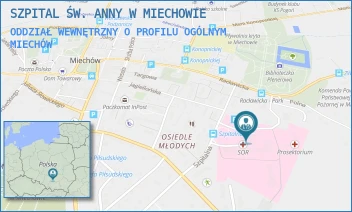 ODDZIAŁ WEWNĘTRZNY O PROFILU OGÓLNYM - SZPITAL ŚW. ANNY W MIECHOWIE - UL. SZPITALNA 3,  MIECHÓW