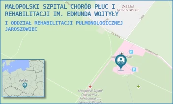 I ODDZIAŁ REHABILITACJI PULMONOLOGICZNEJ - MAŁOPOLSKI SZPITAL CHORÓB PŁUC I REHABILITACJI IM. EDMUNDA WOJTYŁY - UL. KOLEJOWA 1A,  JAROSZOWIEC
