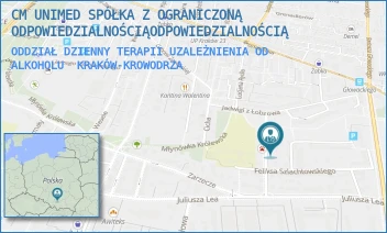 ODDZIAŁ DZIENNY TERAPII UZALEŻNIENIA OD ALKOHOLU - CM UNIMED SPÓŁKA Z OGRANICZONĄ ODPOWIEDZIALNOŚCIĄ - UL. MŁODEJ POLSKI 7,  KRAKÓW-KROWODRZA