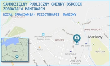 DZIAŁ (PRACOWNIA) FIZJOTERAPII - SAMODZIELNY PUBLICZNY GMINNY OŚRODEK ZDROWIA W MANIOWACH W LIKWIDACJI - UL. GORCZAŃSKA 6,  MANIOWY