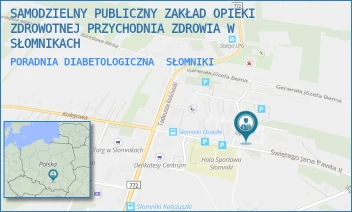 PORADNIA DIABETOLOGICZNA - SAMODZIELNY PUBLICZNY ZAKŁAD OPIEKI ZDROWOTNEJ PRZYCHODNIA ZDROWIA W SŁOMNIKACH - UL. ŚW. JADWIGI KRÓLOWEJ 2,  SŁOMNIKI