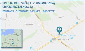 PORADNIA CHIRURGII OGÓLNEJ - SPECJALMED SPÓŁKA Z OGRANICZONĄ ODPOWIEDZIALNOŚCIĄ - UL. ZARABIE 35C,  DOBCZYCE