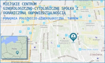 PORADNIA POŁOŻNICZO-GINEKOLOGICZNA - MIEJSKIE CENTRUM GINEKOLOGICZNO-CYTOLOGICZNE SPÓŁKA Z OGRANICZONĄ ODPOWIEDZIALNOŚCIĄ - UL. JÓZEFA SOWIŃSKIEGO 19,  TARNÓW