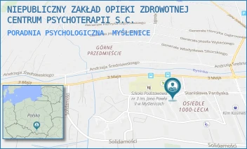 PORADNIA PSYCHOLOGICZNA - NIEPUBLICZNY ZAKŁAD OPIEKI ZDROWOTNEJ CENTRUM PSYCHOTERAPII S.C. - UL. STANISŁAWA PARDYAKA 5/4,  MYŚLENICE