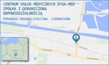 PORADNIA REHABILITACYJNA - CENTRUM USŁUG MEDYCZNYCH DYGA-MED SPÓŁKA Z OGRANICZONĄ ODPOWIEDZIALNOŚCIĄ - WIŚLANA 2,  CZERNICHÓW
