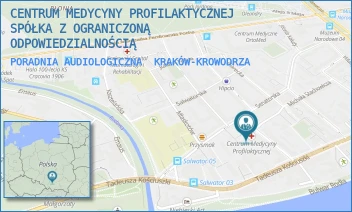 PORADNIA AUDIOLOGICZNA - CENTRUM MEDYCYNY PROFILAKTYCZNEJ SPÓŁKA Z OGRANICZONĄ ODPOWIEDZIALNOŚCIĄ - UL. BOLESŁAWA KOMOROWSKIEGO 12,  KRAKÓW-KROWODRZA
