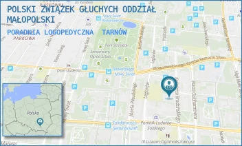 PORADNIA LOGOPEDYCZNA - POLSKI ZWIĄZEK GŁUCHYCH ODDZIAŁ MAŁOPOLSKI - UL. KAZIMIERZA BRODZIŃSKIEGO 16,  TARNÓW