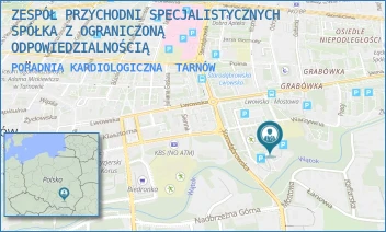 PORADNIA KARDIOLOGICZNA - ZESPÓŁ PRZYCHODNI SPECJALISTYCZNYCH SPÓŁKA Z OGRANICZONĄ ODPOWIEDZIALNOŚCIĄ - UL. MOSTOWA 6,  TARNÓW