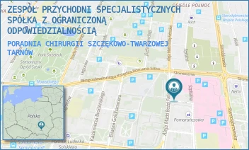 PORADNIA CHIRURGII SZCZĘKOWO-TWARZOWEJ - ZESPÓŁ PRZYCHODNI SPECJALISTYCZNYCH SPÓŁKA Z OGRANICZONĄ ODPOWIEDZIALNOŚCIĄ - UL. MARII SKŁODOWSKIEJ-CURIE 1,  TARNÓW
