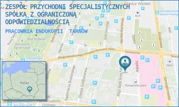 PRACOWNIA ENDOKOPII - ZESPÓŁ PRZYCHODNI SPECJALISTYCZNYCH SPÓŁKA Z OGRANICZONĄ ODPOWIEDZIALNOŚCIĄ - UL. MARII SKŁODOWSKIEJ-CURIE 1,  TARNÓW