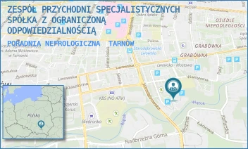 PORADNIA NEFROLOGICZNA - ZESPÓŁ PRZYCHODNI SPECJALISTYCZNYCH SPÓŁKA Z OGRANICZONĄ ODPOWIEDZIALNOŚCIĄ - UL. MOSTOWA 6,  TARNÓW