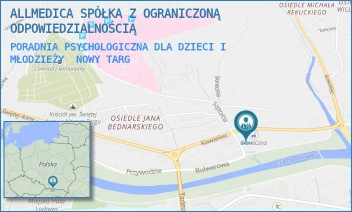 PORADNIA PSYCHOLOGICZNA DLA DZIECI I MŁODZIEŻY - ALLMEDICA SPÓŁKA Z OGRANICZONĄ ODPOWIEDZIALNOŚCIĄ - UL. KOWANIEC 2A,  NOWY TARG