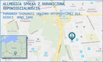 PORADNIA CHIRURGII URAZOWO-ORTOPEDYCZNEJ DLA DZIECI - ALLMEDICA SPÓŁKA Z OGRANICZONĄ ODPOWIEDZIALNOŚCIĄ - UL. WOJSKA POLSKIEGO 14,  NOWY TARG