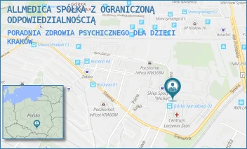 PORADNIA ZDROWIA PSYCHICZNEGO DLA DZIECI - ALLMEDICA SPÓŁKA Z OGRANICZONĄ ODPOWIEDZIALNOŚCIĄ - UL. BOCIANA 6,  KRAKÓW