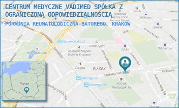 PORADNIA REUMATOLOGICZNA-BATOREGO - CENTRUM MEDYCZNE VADIMED SPÓŁKA Z OGRANICZONĄ ODPOWIEDZIALNOŚCIĄ - UL. STEFANA BATOREGO 3,  KRAKÓW