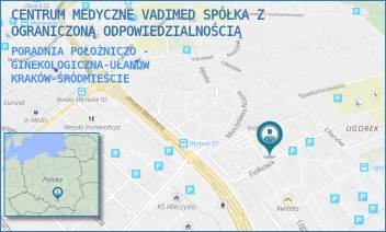 PORADNIA POŁOŻNICZO - GINEKOLOGICZNA-UŁANÓW - CENTRUM MEDYCZNE VADIMED SPÓŁKA Z OGRANICZONĄ ODPOWIEDZIALNOŚCIĄ - UL. FIOŁKOWA 6,  KRAKÓW-ŚRÓDMIEŚCIE