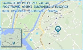 DZIAŁ (PRACOWNIA) FIZJOTERAPII - SAMODZIELNY PUBLICZNY ZAKŁAD PODSTAWOWEJ OPIEKI ZDROWOTNEJ W MUSZYNIE - UL. ZEFIRKA 6,  MUSZYNA
