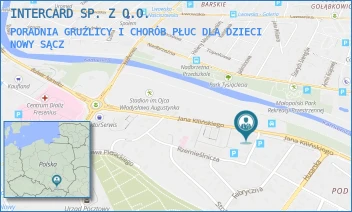 PORADNIA GRUŹLICY I CHORÓB PŁUC DLA DZIECI - INTERCARD SP. Z O.O. - UL. JANA KILIŃSKIEGO 68,  NOWY SĄCZ