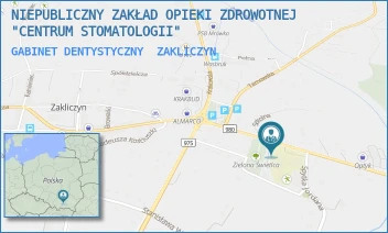 GABINET DENTYSTYCZNY - NIEPUBLICZNY ZAKŁAD OPIEKI ZDROWOTNEJ "CENTRUM STOMATOLOGII" - UL. JACKA MALCZEWSKIEGO 56,  ZAKLICZYN