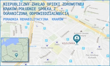 PORADNIA REHABILITACYJNA - NIEPUBLICZNY ZAKŁAD OPIEKI ZDROWOTNEJ KRAKÓW-POŁUDNIE SPÓŁKA Z OGRANICZONĄ ODPOWIEDZIALNOŚCIĄ - UL. NA KOZŁÓWCE 29,  KRAKÓW
