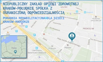 PORADNIA REHABILITACYJNA DLA DZIECI - NIEPUBLICZNY ZAKŁAD OPIEKI ZDROWOTNEJ KRAKÓW-POŁUDNIE SPÓŁKA Z OGRANICZONĄ ODPOWIEDZIALNOŚCIĄ - AL. ADOLFA DYGASIŃSKIEGO 25,  KRAKÓW-PODGÓRZE