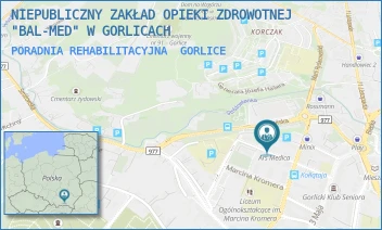 PORADNIA REHABILITACYJNA - NIEPUBLICZNY ZAKŁAD OPIEKI ZDROWOTNEJ "BAL-MED" W GORLICACH - UL. JAGIEŁŁY 10,  GORLICE