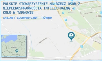 GABINET LOGOPEDYCZNY - POLSKIE STOWARZYSZENIE NA RZECZ OSÓB Z NIEPEŁNOSPRAWNOŚCIĄ INTELEKTUALNĄ - KOŁO W TARNOWIE - UL. ZBYLITOWSKA 9A,  TARNÓW