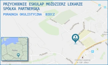 PORADNIA OKULISTYCZNA - PRZYCHODNIE ESKULAP MOŹDZIERZ LEKARZE SPÓŁKA PARTNERSKA - UL. TYSIĄCLECIA 3,  BIECZ