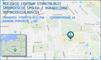 PORADNIA STOMATOLOGICZNA - CZARNOGÓRSKA 14 - MIEJSKIE CENTRUM STOMATOLOGII ŚRÓDMIEŚCIE SPÓŁKA Z OGRANICZONĄ ODPOWIEDZIALNOŚCIĄ - UL. CZARNOGÓRSKA 14,  KRAKÓW-PODGÓRZE