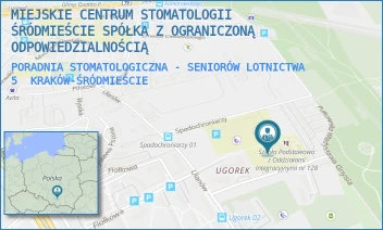 PORADNIA STOMATOLOGICZNA - SENIORÓW LOTNICTWA 5 - MIEJSKIE CENTRUM STOMATOLOGII ŚRÓDMIEŚCIE SPÓŁKA Z OGRANICZONĄ ODPOWIEDZIALNOŚCIĄ - UL. SENIORÓW LOTNICTWA 5,  KRAKÓW-ŚRÓDMIEŚCIE