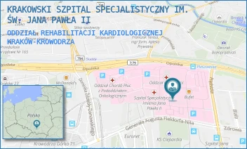 ODDZIAŁ REHABILITACJI KARDIOLOGICZNEJ - KRAKOWSKI SZPITAL SPECJALISTYCZNY IM. ŚW. JANA PAWŁA II - UL. PRĄDNICKA 80,  KRAKÓW-KROWODRZA