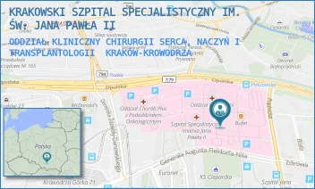 ODDZIAŁ KLINICZNY CHIRURGII SERCA, NACZYŃ I TRANSPLANTOLOGII - KRAKOWSKI SZPITAL SPECJALISTYCZNY IM. ŚW. JANA PAWŁA II - UL. PRĄDNICKA 80,  KRAKÓW-KROWODRZA