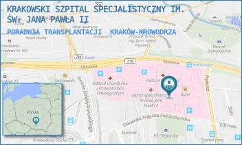 PORADNIA TRANSPLANTACJI - KRAKOWSKI SZPITAL SPECJALISTYCZNY IM. ŚW. JANA PAWŁA II - UL. PRĄDNICKA 80,  KRAKÓW-KROWODRZA