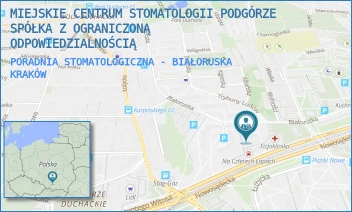 PORADNIA STOMATOLOGICZNA - BIAŁORUSKA - MIEJSKIE CENTRUM STOMATOLOGII PODGÓRZE SPÓŁKA Z OGRANICZONĄ ODPOWIEDZIALNOŚCIĄ - UL. BIAŁORUSKA 15,  KRAKÓW