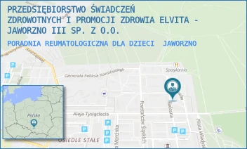 PORADNIA REUMATOLOGICZNA DLA DZIECI - PRZEDSIĘBIORSTWO ŚWIADCZEŃ ZDROWOTNYCH I PROMOCJI ZDROWIA ELVITA - JAWORZNO III SP. Z O.O. - PARTYZANTÓW 9,  JAWORZNO