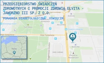 PORADNIA DIABETOLOGICZNA - PRZEDSIĘBIORSTWO ŚWIADCZEŃ ZDROWOTNYCH I PROMOCJI ZDROWIA ELVITA - JAWORZNO III SP. Z O.O. - UL. CHEMIKÓW 5,  OŚWIĘCIM