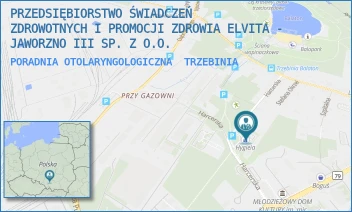 PORADNIA OTOLARYNGOLOGICZNA - PRZEDSIĘBIORSTWO ŚWIADCZEŃ ZDROWOTNYCH I PROMOCJI ZDROWIA ELVITA - JAWORZNO III SP. Z O.O. - UL. HARCERSKA 13,  TRZEBINIA