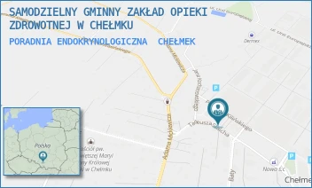 PORADNIA ENDOKRYNOLOGICZNA - SAMODZIELNY GMINNY ZAKŁAD OPIEKI ZDROWOTNEJ W CHEŁMKU - UL. TADEUSZA STAICHA 1,  CHEŁMEK