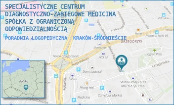 PORADNIA LOGOPEDYCZNA - SPECJALISTYCZNE CENTRUM DIAGNOSTYCZNO-ZABIEGOWE MEDICINA SPÓŁKA Z OGRANICZONĄ ODPOWIEDZIALNOŚCIĄ - UL. STEFANA ROGOZIŃSKIEGO 5,  KRAKÓW-ŚRÓDMIEŚCIE