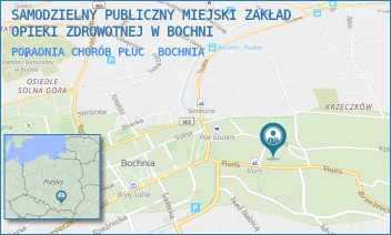 PORADNIA CHORÓB PŁUC - SAMODZIELNY PUBLICZNY MIEJSKI ZAKŁAD OPIEKI ZDROWOTNEJ W BOCHNI - UL. FLORIS 16,  BOCHNIA