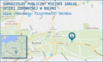 DZIAŁ (PRACOWNIA) FIZJOTERAPII - SAMODZIELNY PUBLICZNY MIEJSKI ZAKŁAD OPIEKI ZDROWOTNEJ W BOCHNI - UL. FLORIS 16,  BOCHNIA