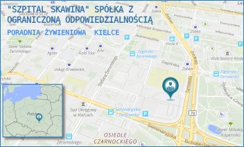 PORADNIA ŻYWIENIOWA - "SZPITAL SKAWINA" SPÓŁKA Z OGRANICZONĄ ODPOWIEDZIALNOŚCIĄ - ZAGÓRSKA 20/26,  KIELCE