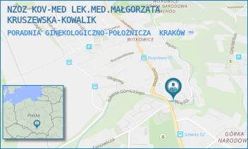 PORADNIA GINEKOLOGICZNO-POŁOŻNICZA - NZOZ KOV-MED LEK.MED.MAŁGORZATA KRUSZEWSKA-KOWALIK - UL. WĄDÓŁ 3,  KRAKÓW