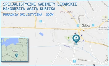 PORADNIA OKULISTYCZNA - SPECJALISTYCZNE GABINETY LEKARSKIE MAŁGORZATA AGATA KUBICKA - UL. MŁYŃSKA 31,  GDÓW