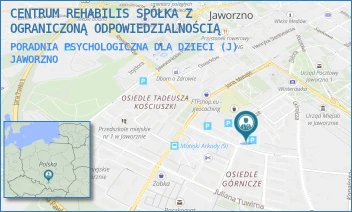 PORADNIA PSYCHOLOGICZNA DLA DZIECI (J) - CENTRUM REHABILIS SPÓŁKA Z OGRANICZONĄ ODPOWIEDZIALNOŚCIĄ - UL. ZACISZE 15,  JAWORZNO