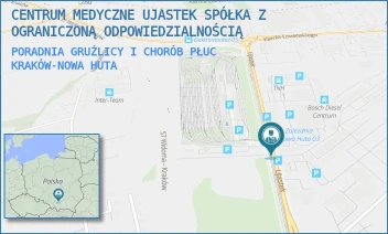 PORADNIA GRUŹLICY I CHORÓB PŁUC - CENTRUM MEDYCZNE UJASTEK SPÓŁKA Z OGRANICZONĄ ODPOWIEDZIALNOŚCIĄ - UL. UJASTEK 3,  KRAKÓW-NOWA HUTA