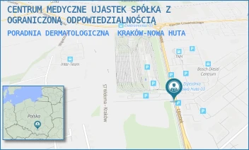 PORADNIA DERMATOLOGICZNA - CENTRUM MEDYCZNE UJASTEK SPÓŁKA Z OGRANICZONĄ ODPOWIEDZIALNOŚCIĄ - UL. UJASTEK 3,  KRAKÓW-NOWA HUTA
