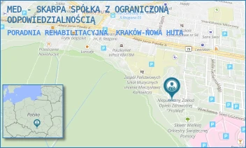 PORADNIA REHABILITACYJNA - MED - SKARPA SPÓŁKA Z OGRANICZONĄ ODPOWIEDZIALNOŚCIĄ - UL. OS. NA SKARPIE 6,  KRAKÓW-NOWA HUTA