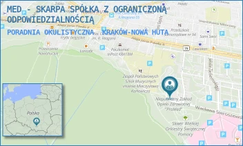 PORADNIA OKULISTYCZNA - MED - SKARPA SPÓŁKA Z OGRANICZONĄ ODPOWIEDZIALNOŚCIĄ - UL. OS. NA SKARPIE 6,  KRAKÓW-NOWA HUTA